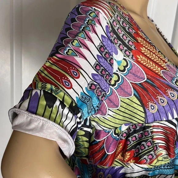 PATCHINGTON  dress,women Large,multicolore,tiered,ruffles,event,boho,colorful - Picture 10 of 17